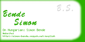 bende simon business card